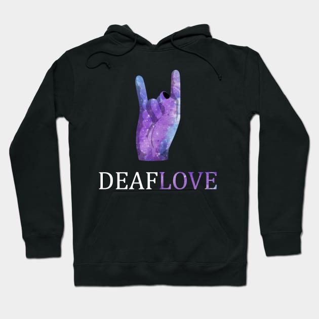 Deaf Love The Sign Associated With American Sign Language Hoodie by mangobanana